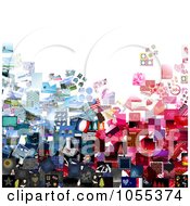 Poster, Art Print Of Background Of A Collage Of Pictures On White - 1