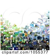 Poster, Art Print Of Background Of A Collage Of Pictures On White - 2