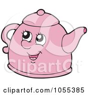 Poster, Art Print Of Pink Tea Kettle Character