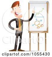 Poster, Art Print Of Businessman Explaining Statistic Charts