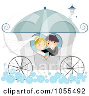 Wedding Couple In A Carriage