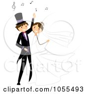 Poster, Art Print Of Bride And Groom Dancing At Their Wedding - 5