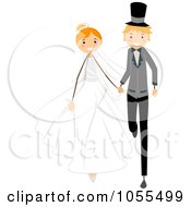 Poster, Art Print Of Wedding Couple Walking After Their Wedding