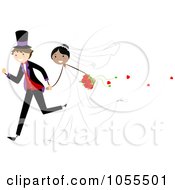 Poster, Art Print Of Wedding Couple Running After Their Wedding