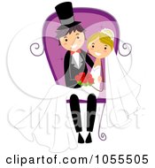 Poster, Art Print Of Wedding Couple Sitting In A Chair