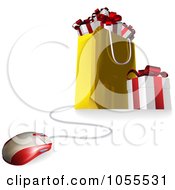 Computer Mouse Connected To A Gift Bag