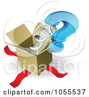 Royalty Free Vector Clip Art Illustration Of A Question Mark Springing Out Of A Box by AtStockIllustration