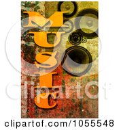 Poster, Art Print Of Background Of Music Text And Speakers On Rust