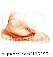 Royalty Free CGI Clip Art Illustration Of A Swirling Orange Fractal On White