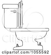 Poster, Art Print Of Coloring Page Outline Of A Toilet