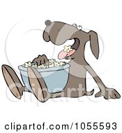 Dog Eating Popcorn