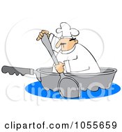 Chef Paddling In A Pan