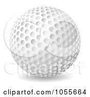 Royalty Free Vector Clip Art Illustration Of A 3d Golf Ball