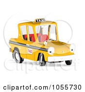 Poster, Art Print Of 3d Orange Taxi Cab Character