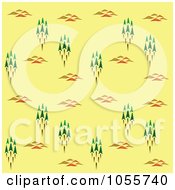 Poster, Art Print Of Seamless Forest Background On Yellow