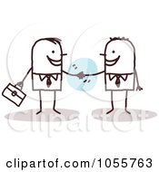 Royalty Free Vector Clip Art Illustration Of Stick Men Shaking Hands by NL shop