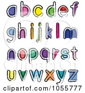 Poster, Art Print Of Digital Collage Of Artistic Colorful Lowercase Letters