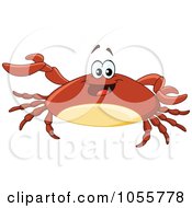 Poster, Art Print Of Friendly Brown Crab Presenting