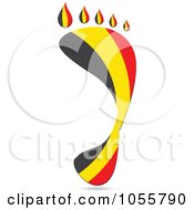 Belgium Flag In The Shape Of A Footprint