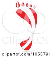 Royalty Free Vector Clip Art Illustration Of An Austria Flag In The Shape Of A Footprint by Andrei Marincas #COLLC1055791-0167