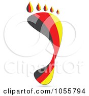 German Flag In The Shape Of A Footprint