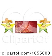 Poster, Art Print Of Two Mexican Stars Holding A Red Billboard Sign