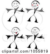 Royalty Free Vector Clip Art Illustration Of A Digital Collage Of People In Love Blushing Making Funny Faces And Smiling