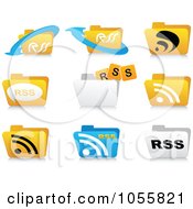 Poster, Art Print Of Digital Collage Of Rss Folder Icons