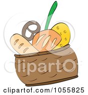 Royalty Free Vector Clip Art Illustration Of A Bread Basket