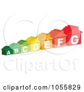 Poster, Art Print Of Row Of Colorful Energy Rating Houses