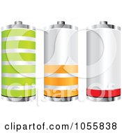 Poster, Art Print Of Digital Collage Of Batteries At Different Charge Levels