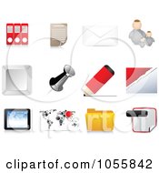 Digital Collage Of Office Web Icons