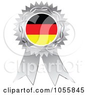 Poster, Art Print Of Silver Ribbon German Flag Medal