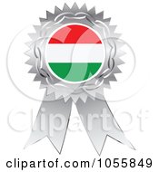 Poster, Art Print Of Silver Ribbon Hungary Flag Medal