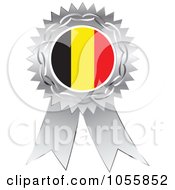 Poster, Art Print Of Silver Ribbon Belgium Flag Medal
