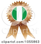 Poster, Art Print Of Bronze Ribbon Nigeria Flag Medal