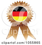 Poster, Art Print Of Bronze Ribbon German Flag Medal