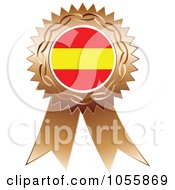 Bronze Ribbon Spanish Flag Medal
