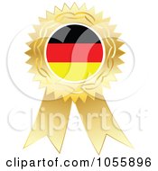 Poster, Art Print Of Gold Ribbon German Flag Medal