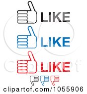 Royalty Free Vector Clip Art Illustration Of A Digital Collage Of Thumbs Up And Like