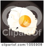 Royalty Free Vector Clip Art Illustration Of A Fried Egg In An Oily Pan