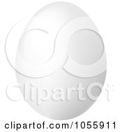 Royalty Free Vector Clip Art Illustration Of A White Duck Egg