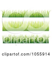 Digital Collage Of Grass Borders
