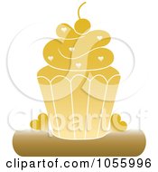 Royalty Free Vector Clip Art Illustration Of A Yellow Cupcake