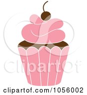 Royalty Free Vector Clip Art Illustration Of A Pink Cupcake
