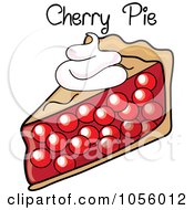 Poster, Art Print Of Slice Of Cherry Pie With Text