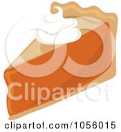 Poster, Art Print Of Dollop Of Whipped Cream On A Slice Of Pumpkin Pie