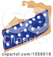 Poster, Art Print Of Slice Of Blueberry Pie With A Dollop Of Whipped Cream