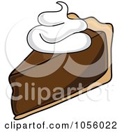 Poster, Art Print Of Slice Of Chocolate Cream Pie With Whipped Cream