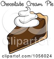 Poster, Art Print Of Slice Of Chocolate Cream Pie With Text